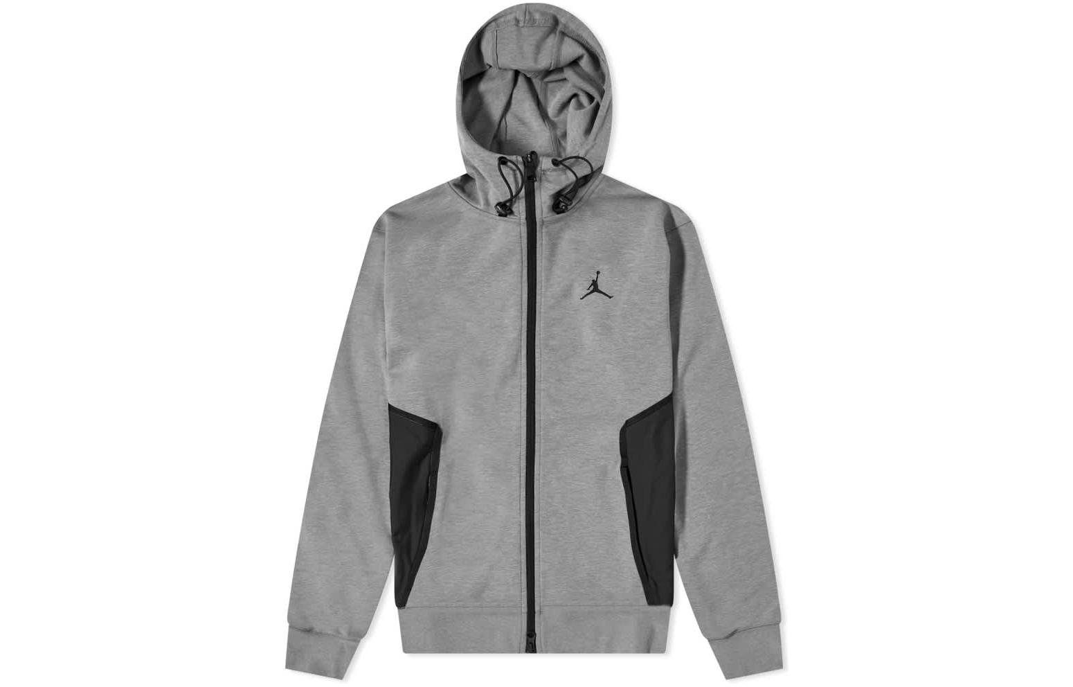 Jordan Logo Graphic Hoodie Long Sleeve Drawstring - Gray DA9854-091