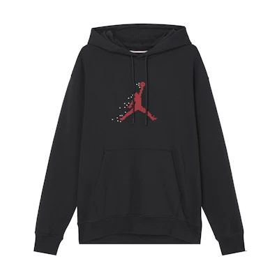 Jordan Logo Graphic Hoodie Retro Style Black FD7466-010