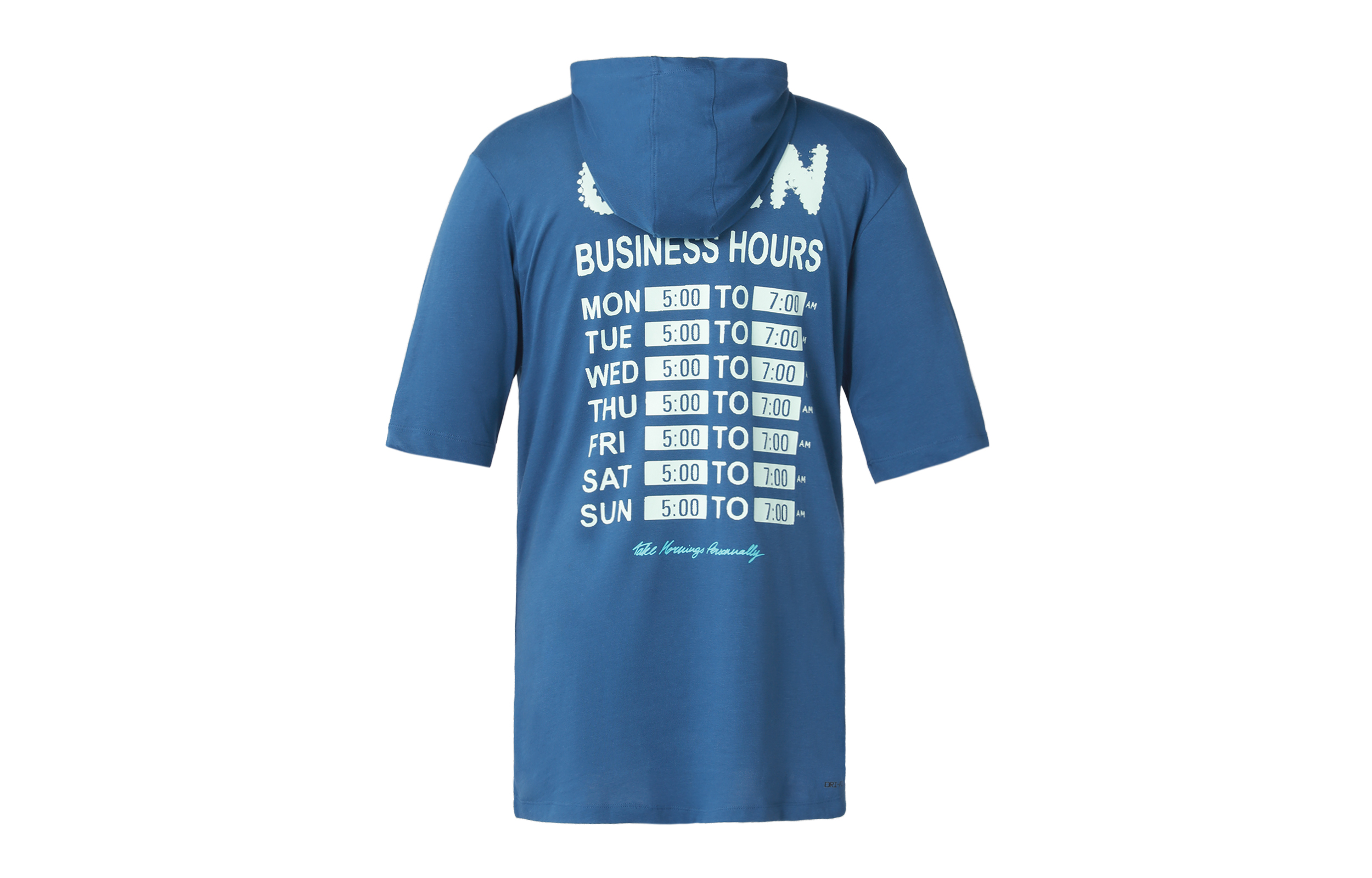 Jordan Logo Graphic Print Short-Sleeve Hoodie Blue DQ7383-493