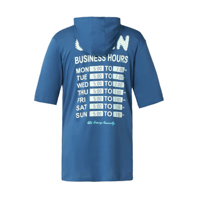 Jordan Logo Graphic Print Short-Sleeve Hoodie Blue DQ7383-493