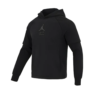 Jordan Logo Graphic Pullover Hoodie Black Long Sleeve DV9782-010