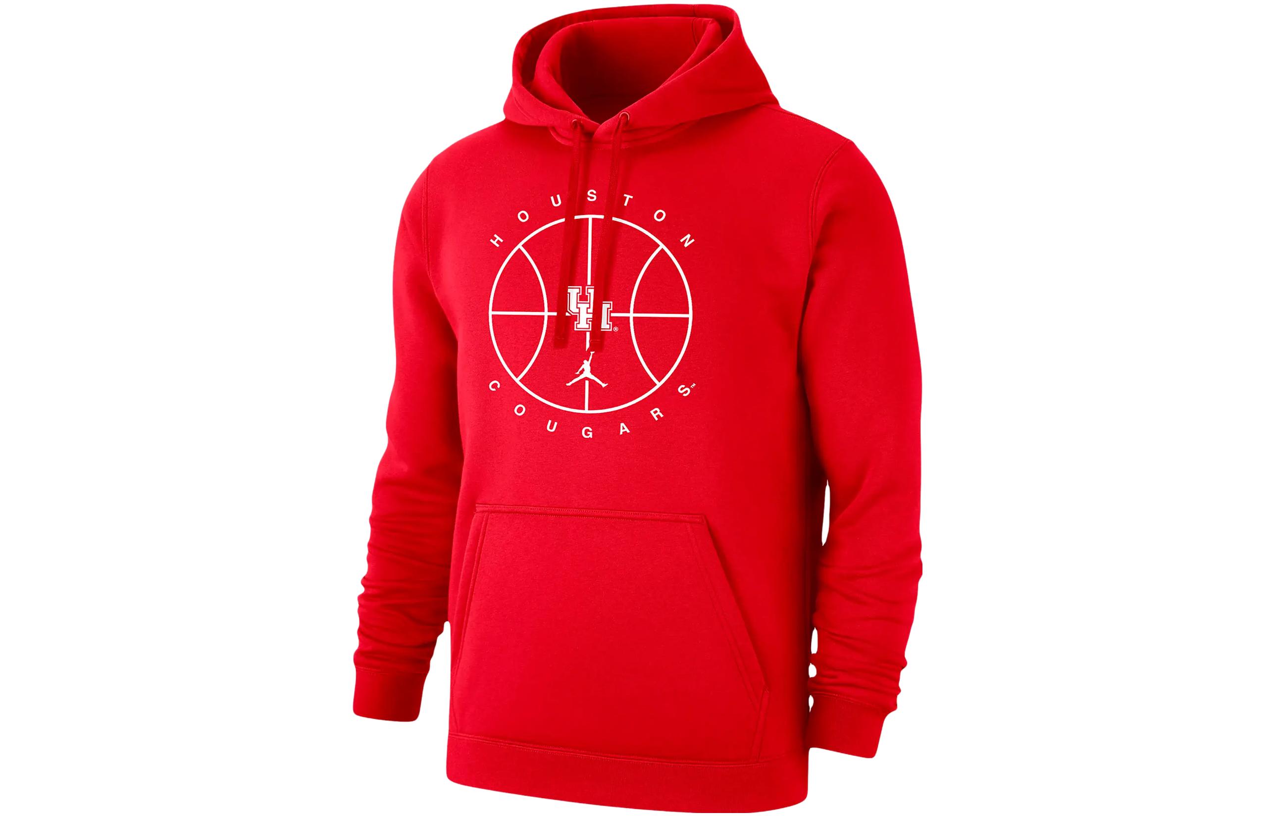 Jordan Logo Graphic Pullover Hoodie Red Long-Sleeve FN4393562T4-HOU