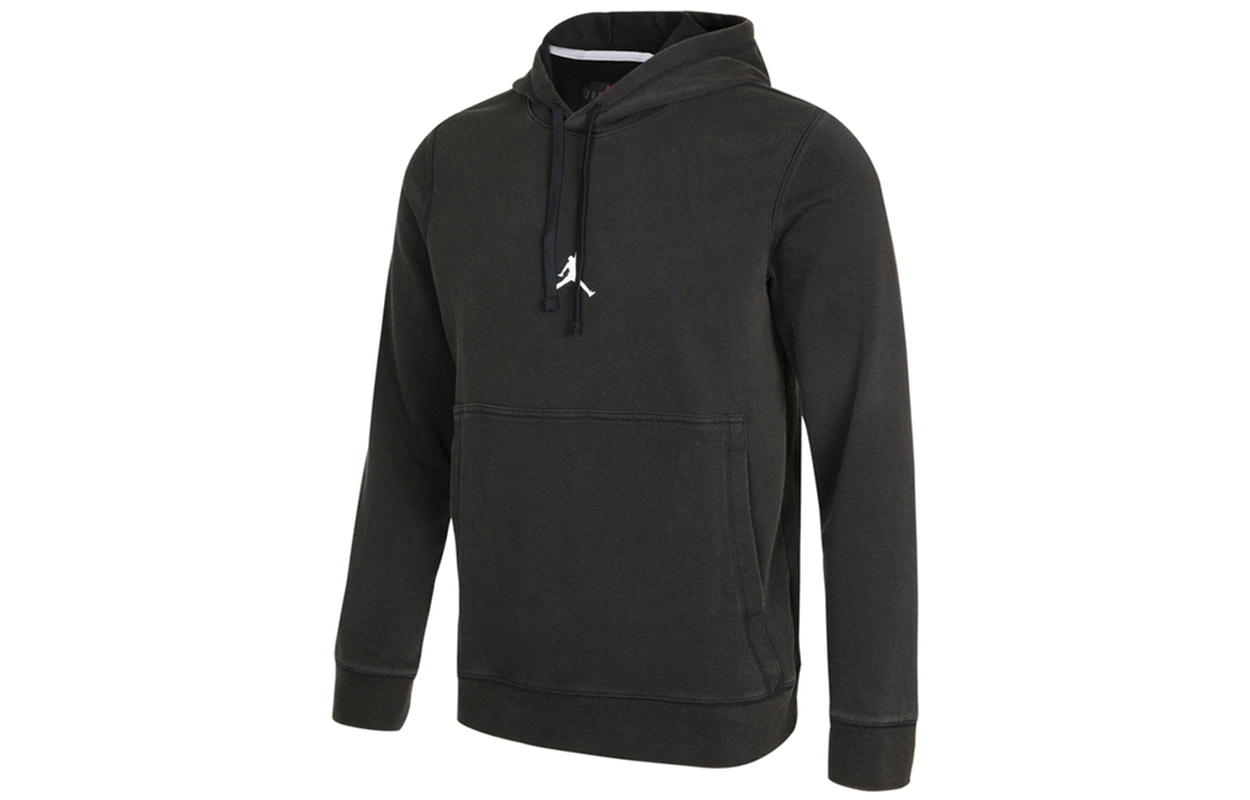 Jordan Logo Graphic Pullover Hoodie Retro Sportswear - Black DA9861-010