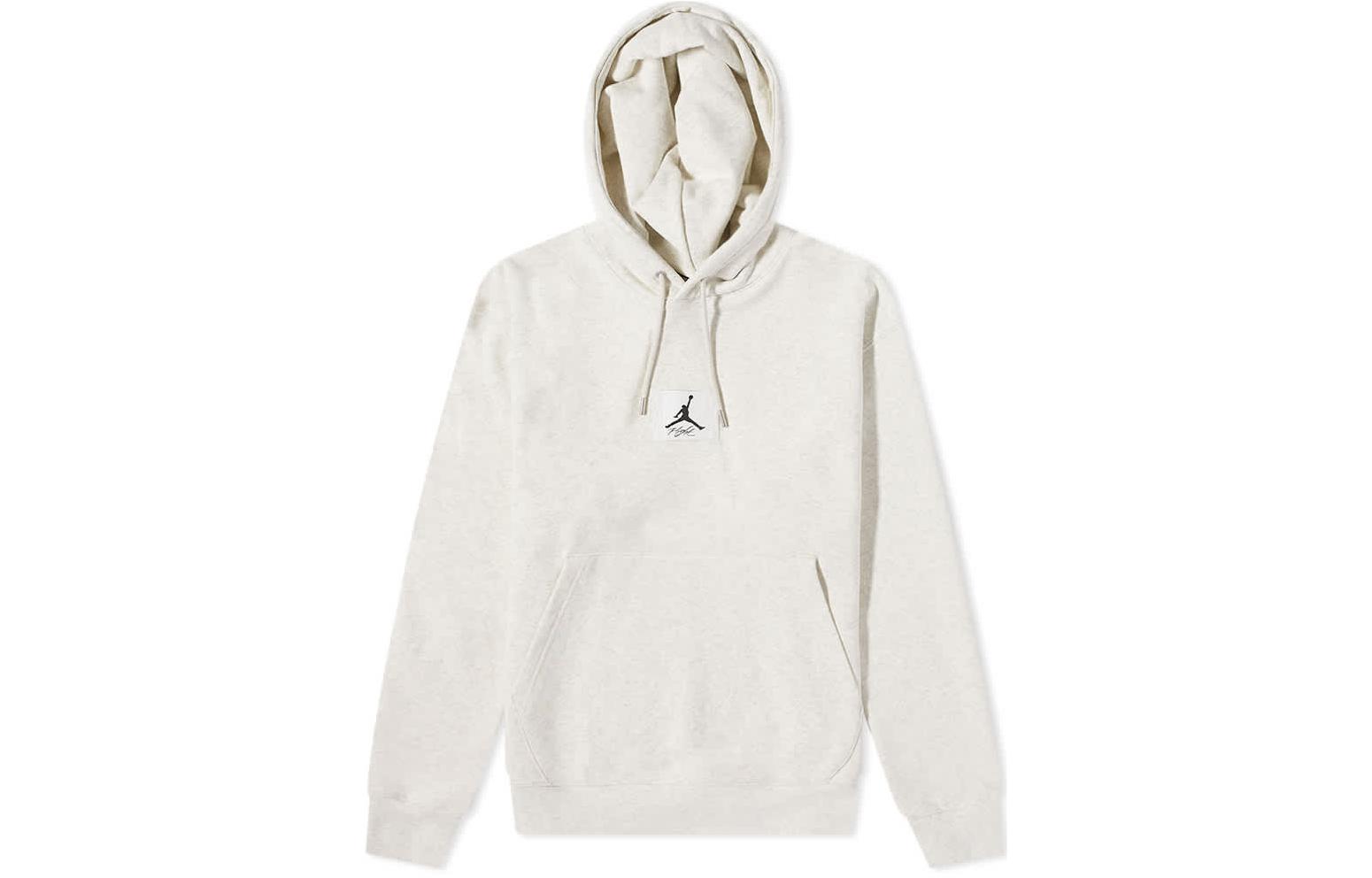 Jordan Logo Graphic Pullover Hoodie White Hoodie DA9816-141