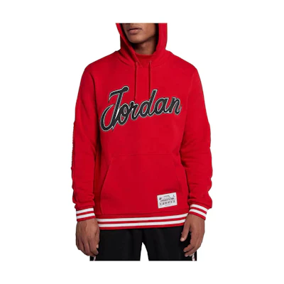 Jordan Logo Graphic Pullover Sweatshirt Red Casual Wear BQ5181-657