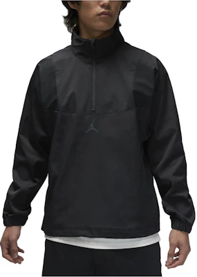 乔丹Logo半拉链织物夹克 黑色 DZ0556-010 Order 乔丹Logo半拉链织物夹克 黑色 DZ0556-010