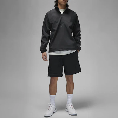 乔丹Logo半拉链织物夹克 黑色 DZ0556-010 Shop 乔丹Logo半拉链织物夹克 黑色 DZ0556-010