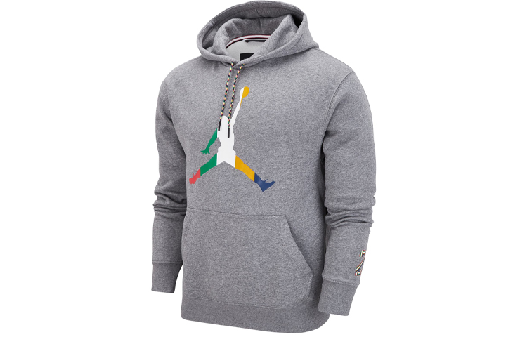 Jordan Logo Hoodie Gray Unisex DN1471-091