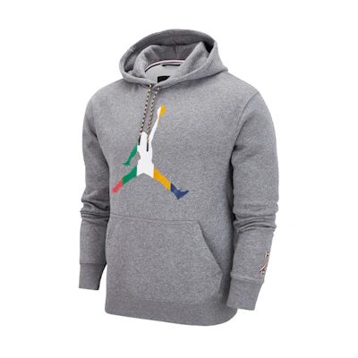 Jordan Logo Hoodie Gray Unisex DN1471-091