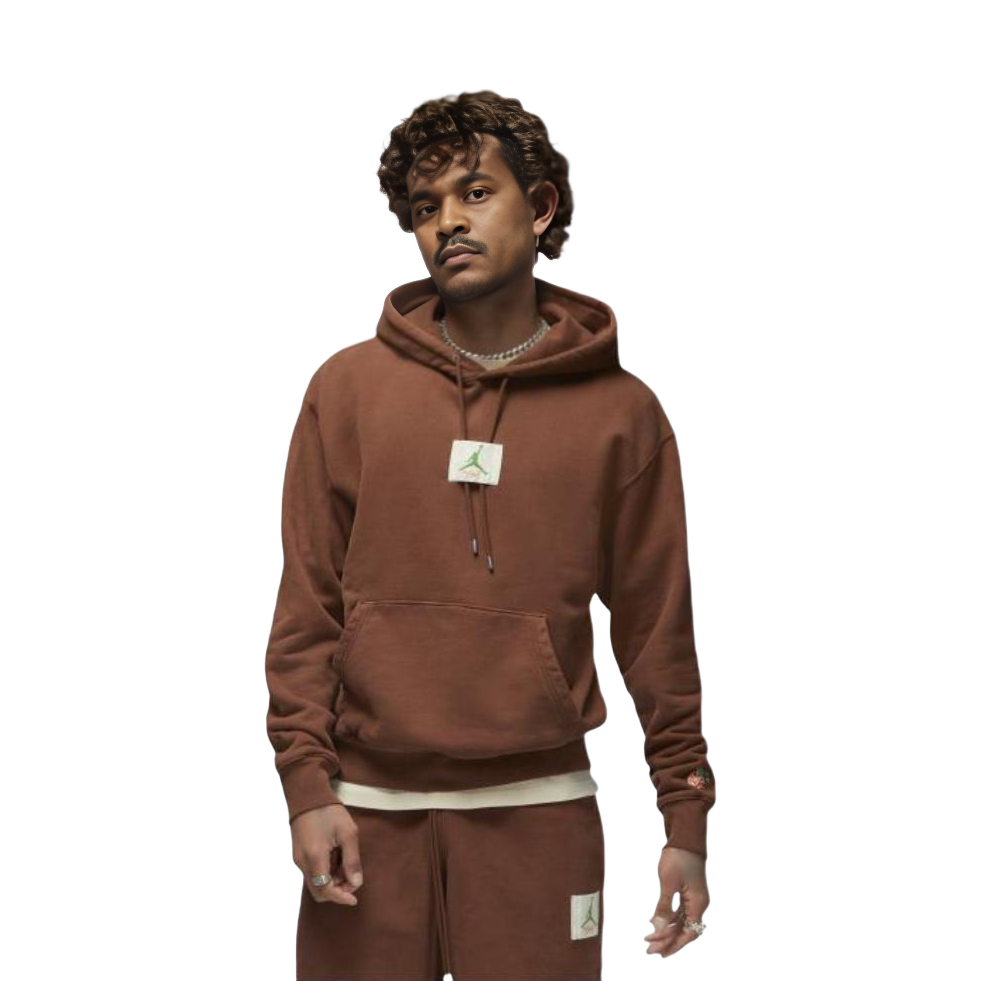 Jordan Logo Hoodie Pullover Long-Sleeve Sweatshirt Brown DV7024-262 圖 4