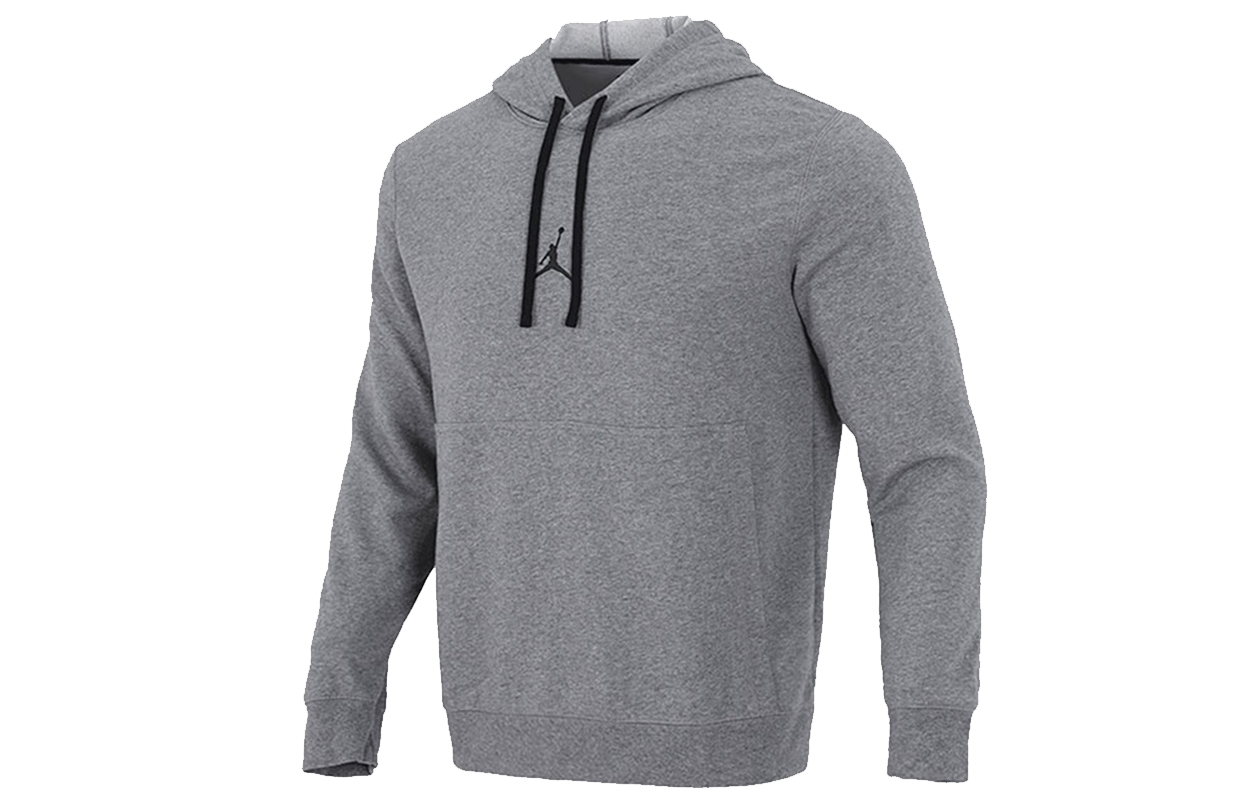 Jordan Logo Knit Pullover Hoodie Grey DA9861-091