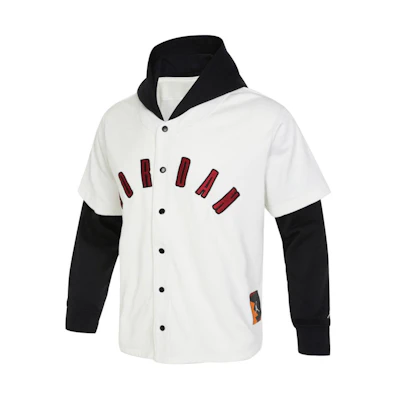 Jordan Logo Letter Print Colorblock Hoodie Jacket White FB7035-133
