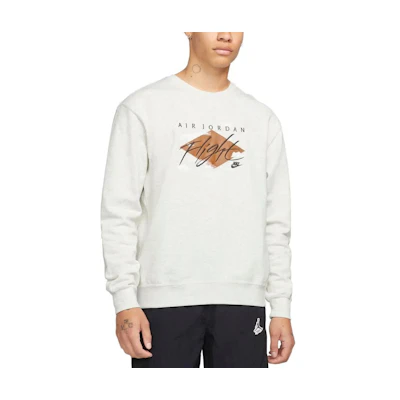 Jordan Logo Letter Print Crewneck Pullover Sweatshirt White DH9035-141