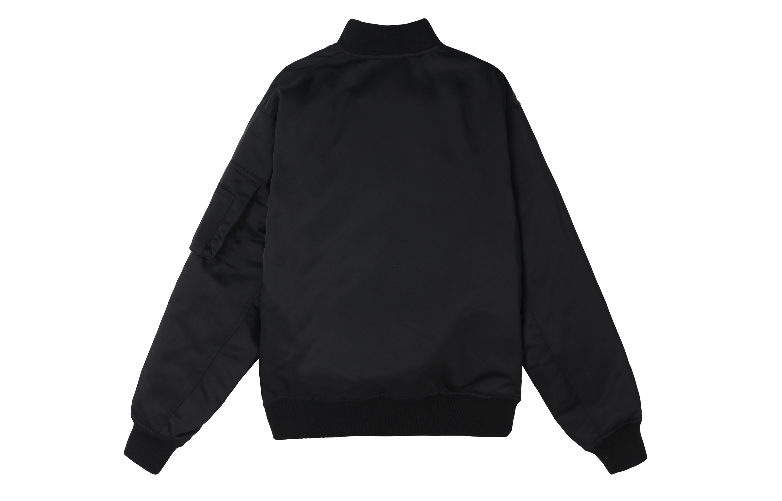 Lookbook Jordan Logo Patch Jaket Baseball Loose Fit Hitam. DQ7345-010