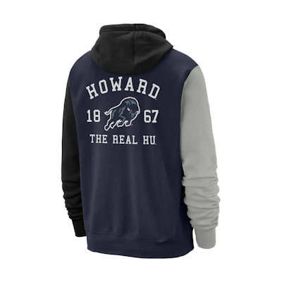 Jordan Logo Patchwork Colorblock Hoodie Navy Blue Long Sleeve ZMD7953P250H-HOW