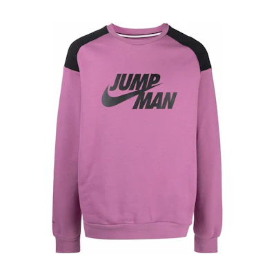 Jordan Logo Patchwork Crewneck Sweatshirt Purple DJ0240-507