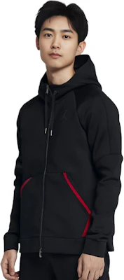 Jordan Logo Patchwork Zip Hoodie Jacket Black CK1343-010 Shop Jordan Logo Patchwork Zip Hoodie Jacket Black CK1343-010