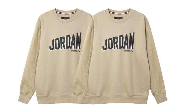 Jordan Logo Print Fleece Crewneck Sweatshirt 2-Pack Desert Yellow () DV7589-277-2-PACK
