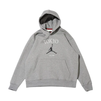 Jordan Logo Print Hoodie Pullover Unisex Grey HF1518-091