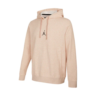 Jordan Logo Print Knit Pullover Hoodie Pink Gray DA9861-609
