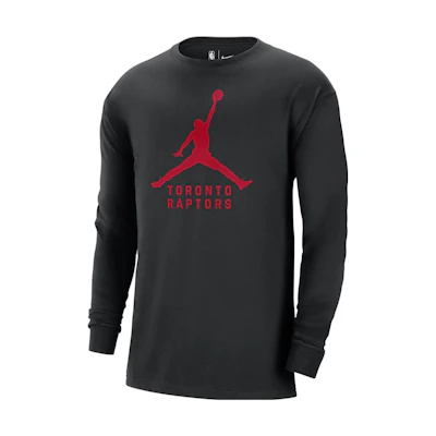 Jordan Logo Print Long-Sleeve Crewneck Sweatshirt Black () FN1285-010