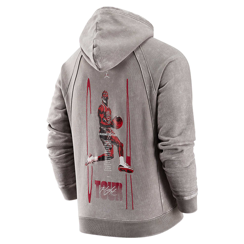 Lookbook Sudadera Jordan de Manga Larga Gris con Logo Estampado DJ0208-016