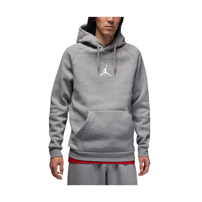 Jordan Logo Print Pullover Hoodie Grey Long Sleeve Fit FV1319-091