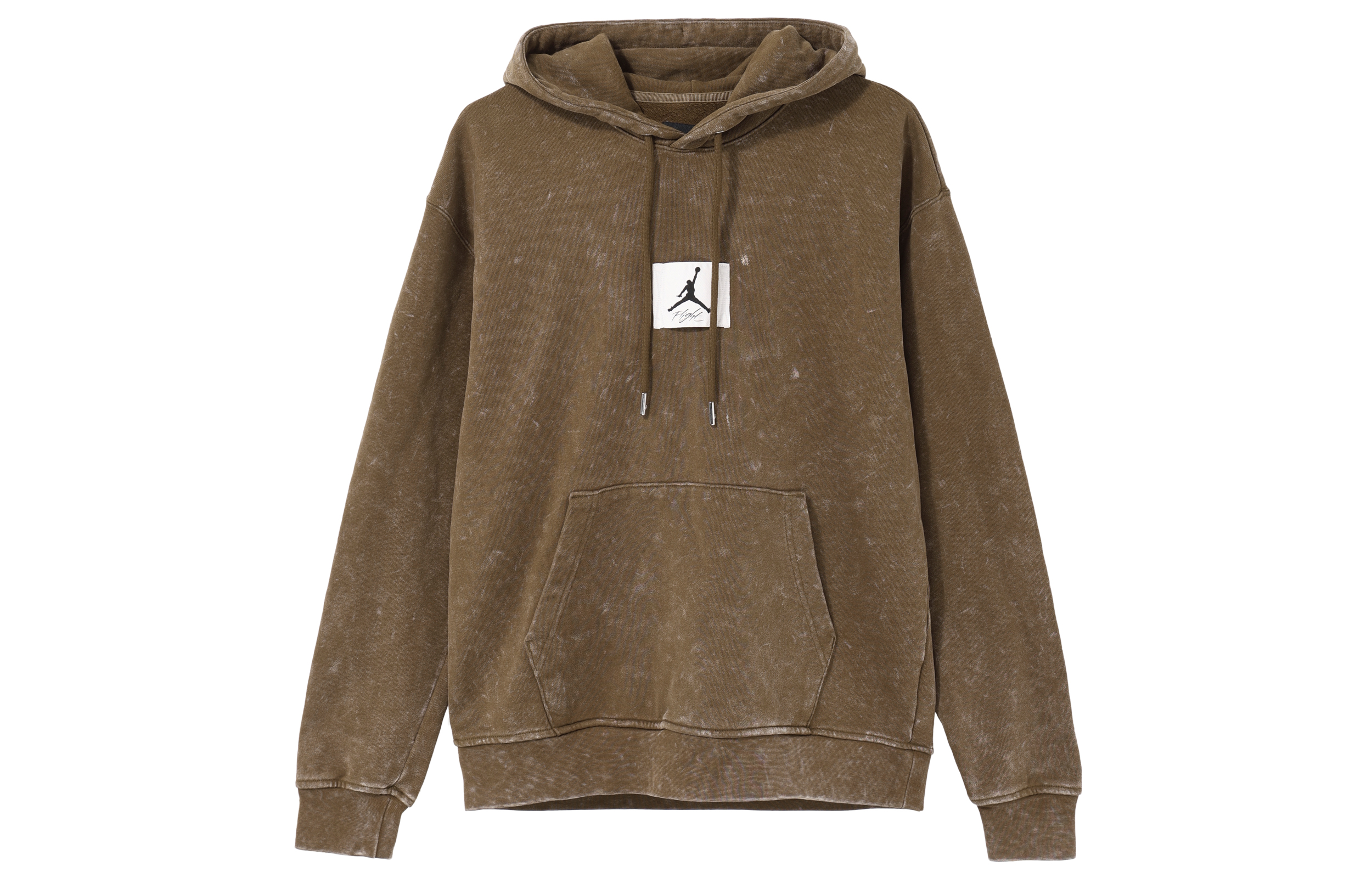 Jordan Logo Print Pullover Hoodie Light Olive Casual Sweatshirt DR3088-385
