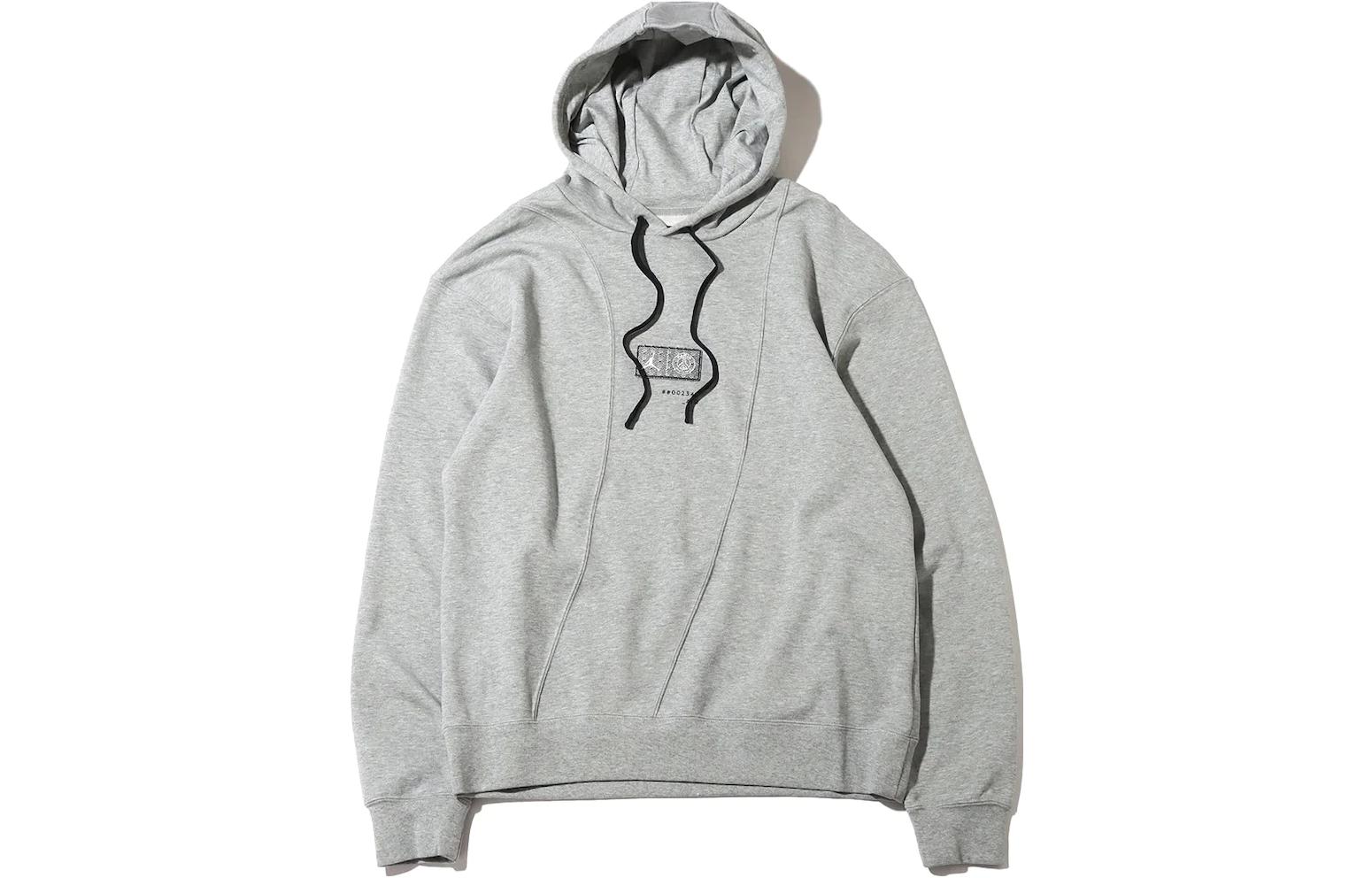 Jordan Logo Print Pullover Hoodie Long Sleeve Grey DM3097-063