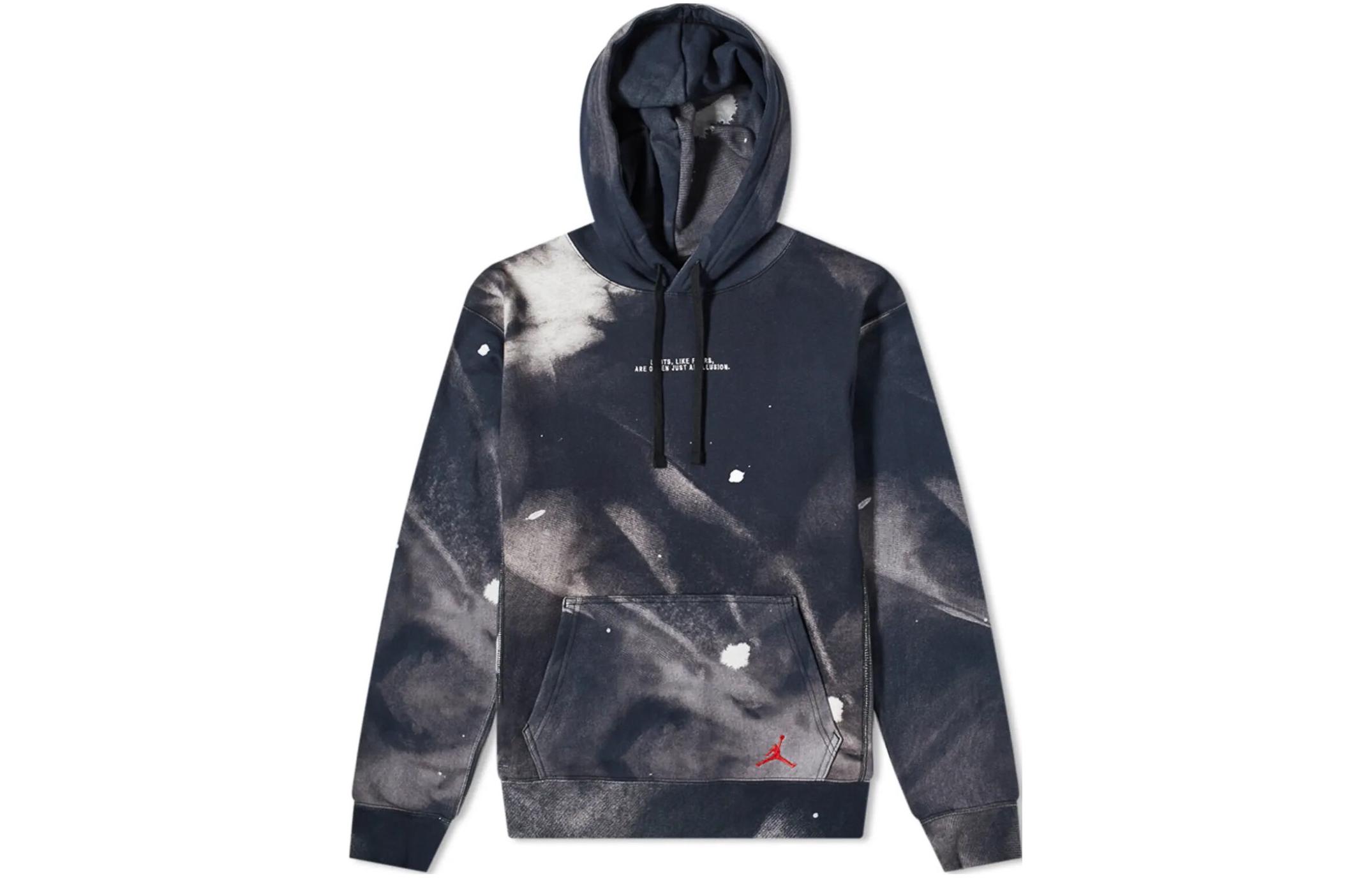 Jordan Logo Print Pullover Hoodie Unisex - Black/Gym Red CT6170-010