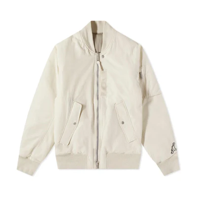 Jordan Logo Print Snap Button Zip-Up Jacket White DA9796-104