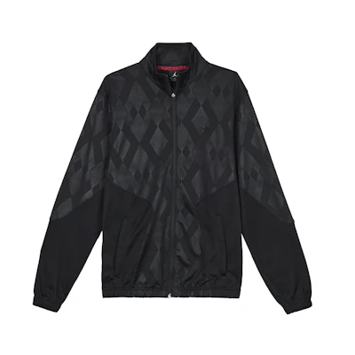 Jordan Logo Print Track Jacket Black Long Sleeve Zip-Up 528683-010