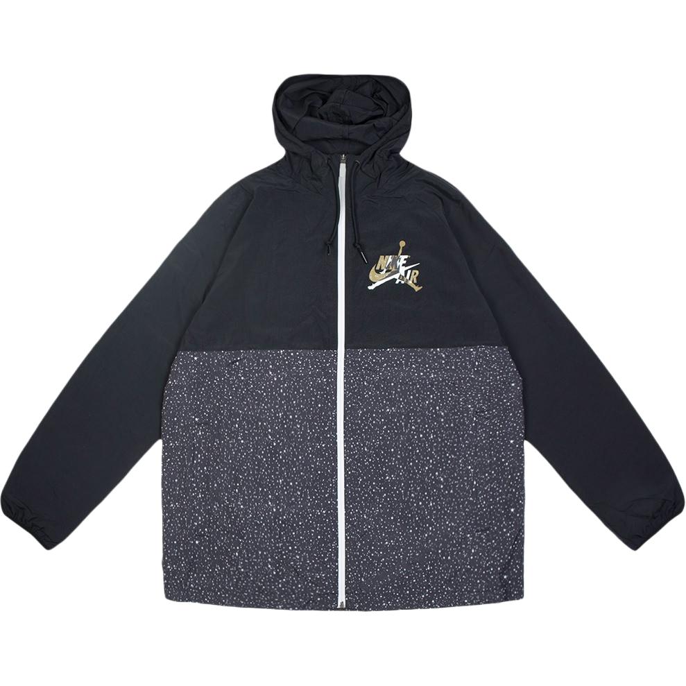Jordan Logo Print Zip-Up Hoodie Jacket Black CT9368-013