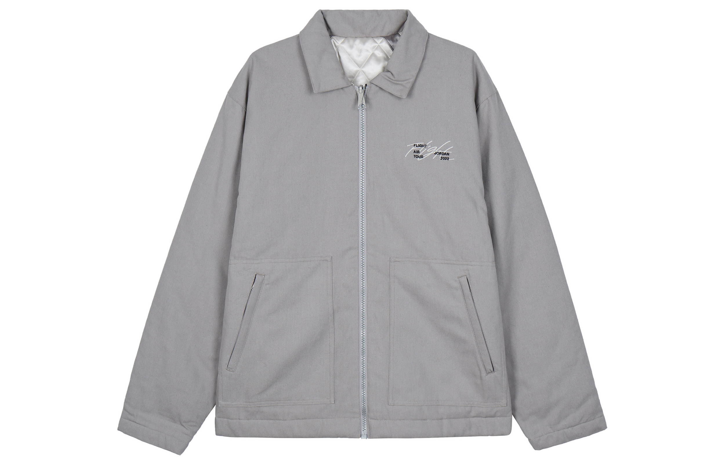 Jordan Logo Print Zip Jacket Grey DJ0239-016
