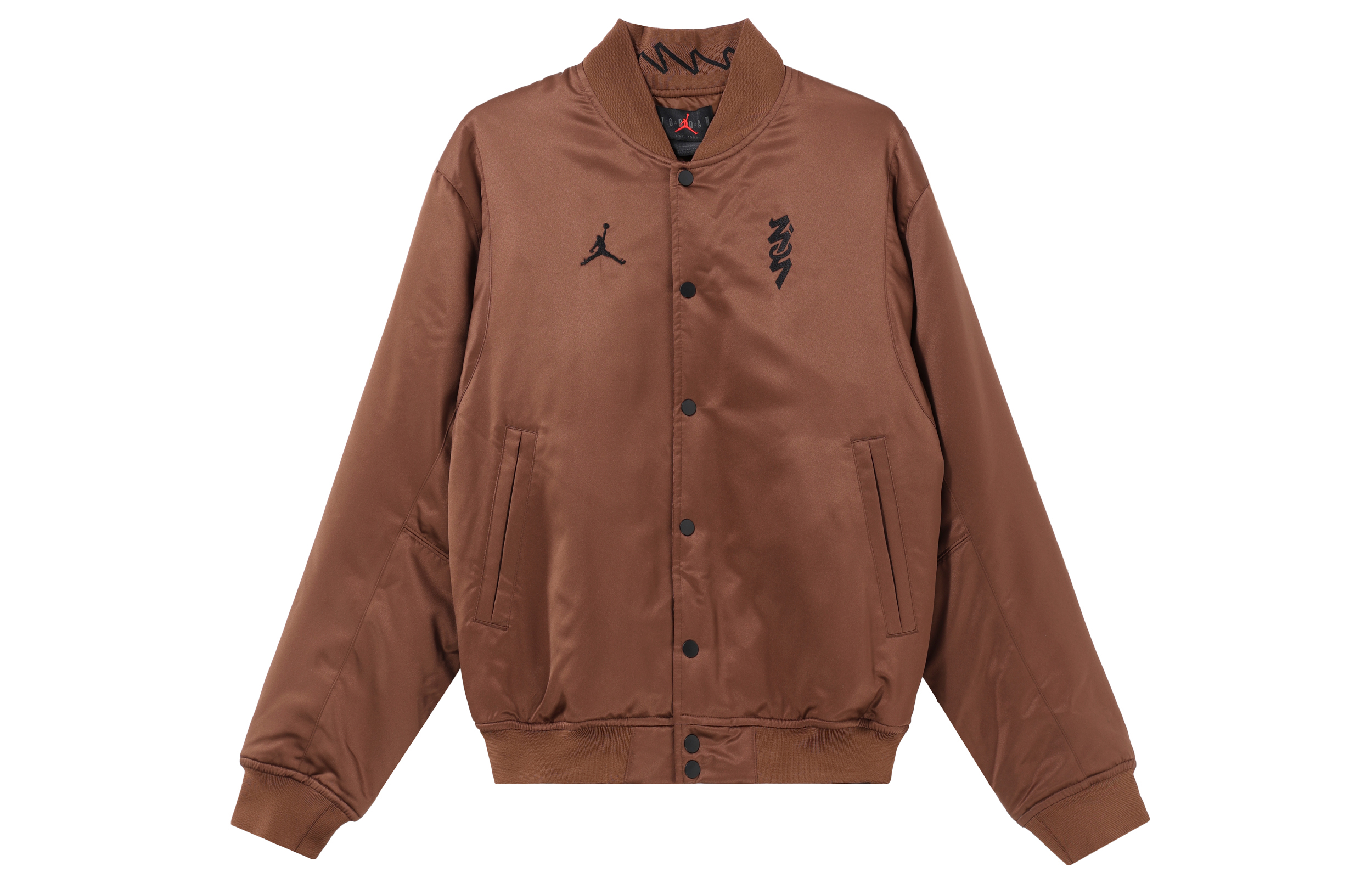 Order Jordan Logo Printed Button-Up Sports Jacket Brown DV5634-244