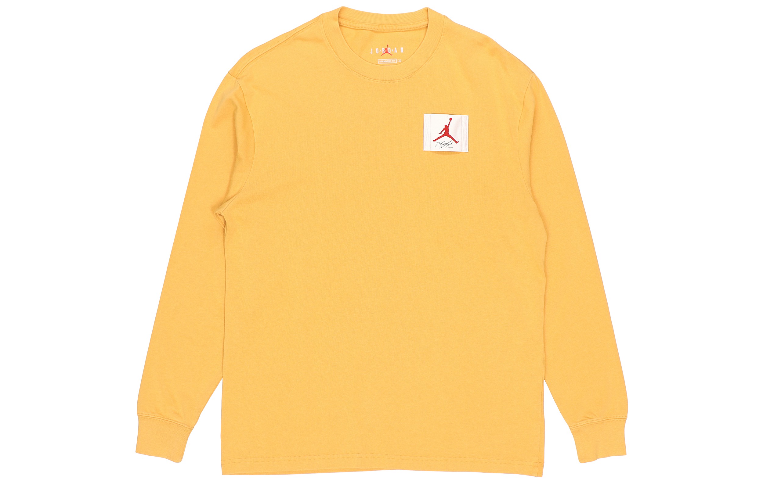 Jordan Logo Printed Crewneck Pullover Sweatshirt Men Yellow DD0966-217