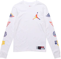 Jordan Logo Printed Crewneck Pullover Sweatshirt White DA6763-100 Jordan Logo Printed Crewneck Pullover Sweatshirt White DA6763-100