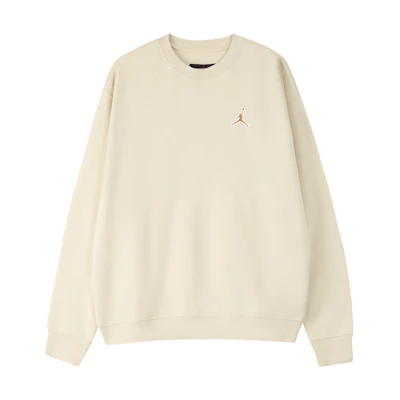 Jordan Logo Printed Fleece Pullover Sweatshirt Men’s Light Yellow FD0594-206