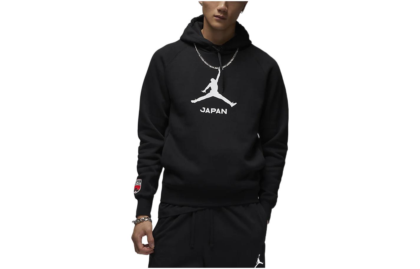 Jordan Logo Printed Hoodie Black FD9478-010