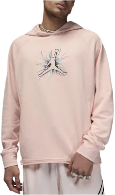 Jordan Logo Printed Pink Pullover Hoodie for Men FN5813-622 Buy Jordan Logo Printed Pink Pullover Hoodie for Men FN5813-622