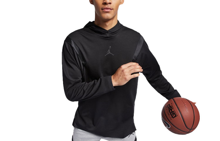 Jordan Logo Printed Pullover Hoodie Black () AJ1125-010