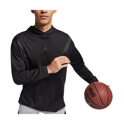 Jordan Logo Printed Pullover Hoodie Black () AJ1125-010