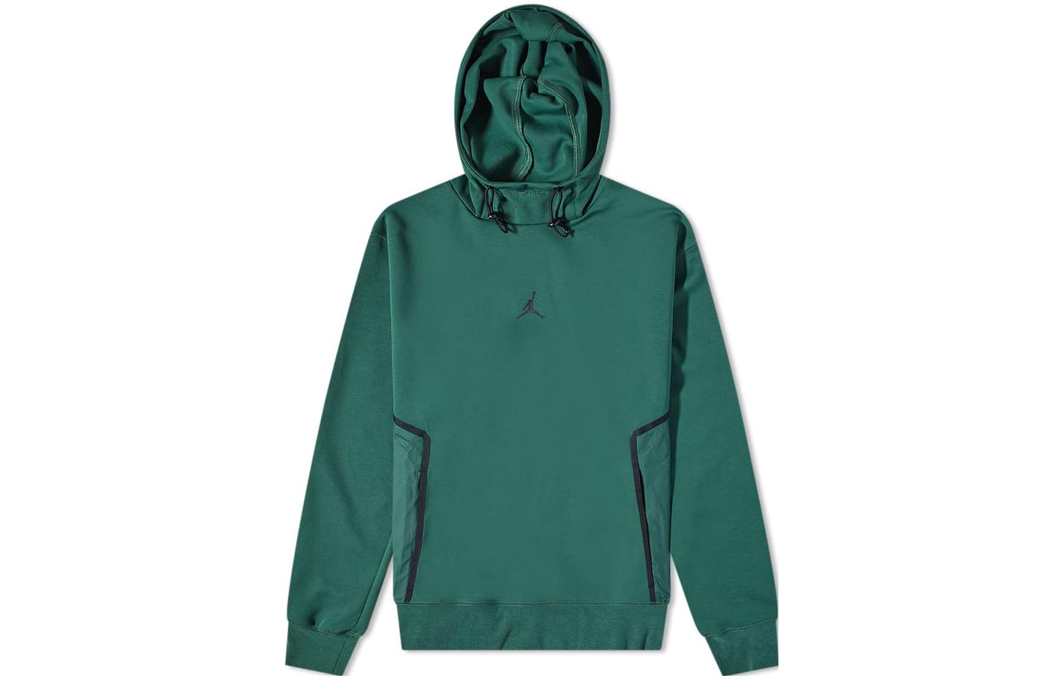 Jordan Logo Printed Pullover Hoodie Green - Long Sleeve DA9849-333