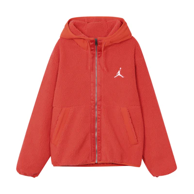 Jordan Logo Printed Solid Color Hoodie Jacket Red ( Casual) FJ4566-671