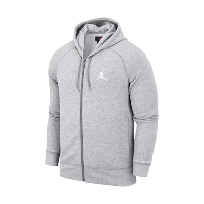 Jordan Logo Printed Zip-Up Hoodie Jacket - Grey AH3932-063