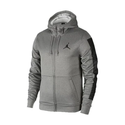 Jordan Logo Printed Zip-Up Hoodie Jacket Grey 861468-091