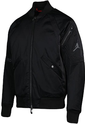 Chaqueta Bomber Negra Jordan con Cremallera, Logo Impreso y Múltiples Bolsillos AH0687-010 Order Chaqueta Bomber Negra Jordan con Cremallera, Logo Impreso y Múltiples Bolsillos AH0687-010