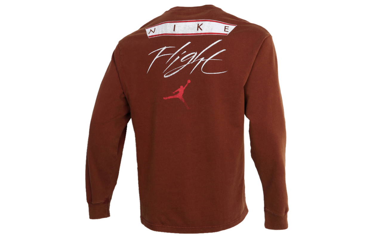 Jordan Logo Pullover Crewneck Sweatshirt Brown () DD0966-288