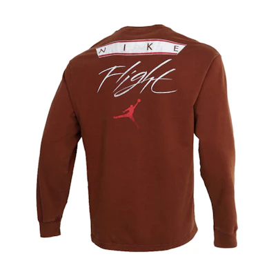 Jordan Logo Pullover Crewneck Sweatshirt Brown () DD0966-288