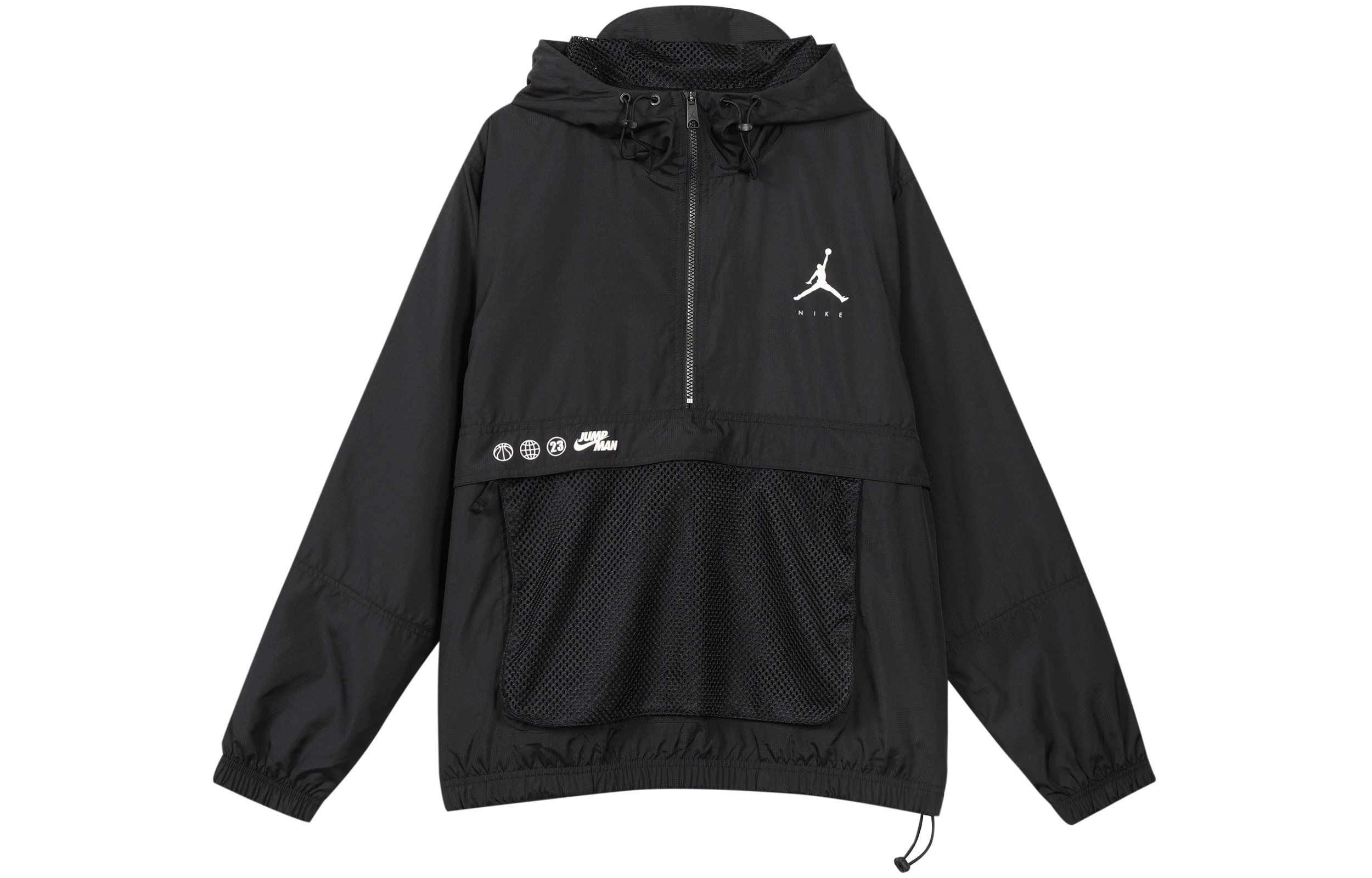 Jordan Logo Pullover Half-Zip Hoodie Jacket Black DJ0247-010